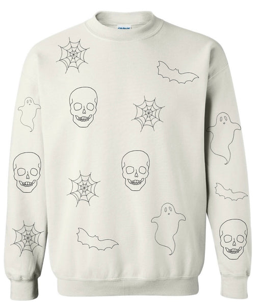 halloween outline crewneck