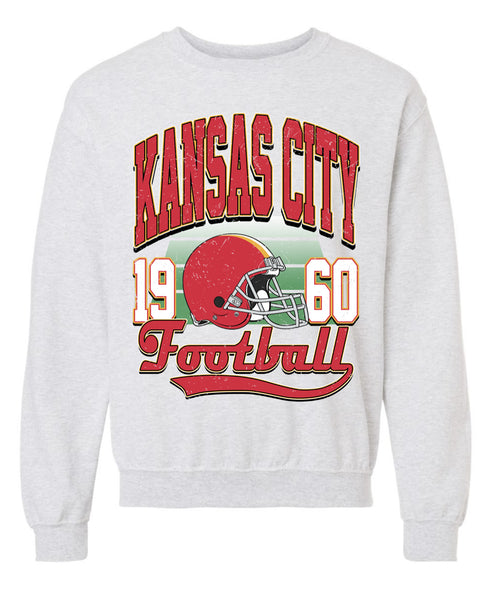 Kansas City Football Crewneck Ash Grey