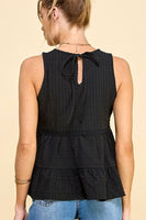 black babydoll woven tank