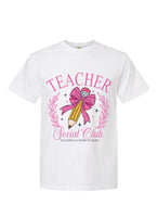 ADULT Teacher Coquette Bow Pencil T-Shirt White