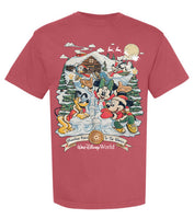 Holiday Disney Red Comfort Colors Tee Adult + Kids