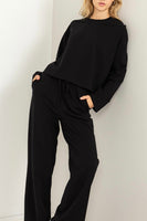 black longsleeve lounge top