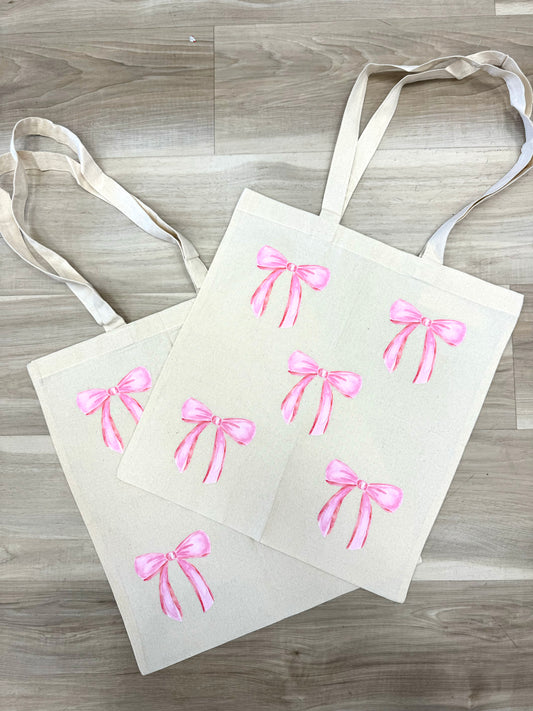 bow canvas tote