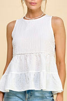 white babydoll woven tank