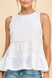 white babydoll woven tank