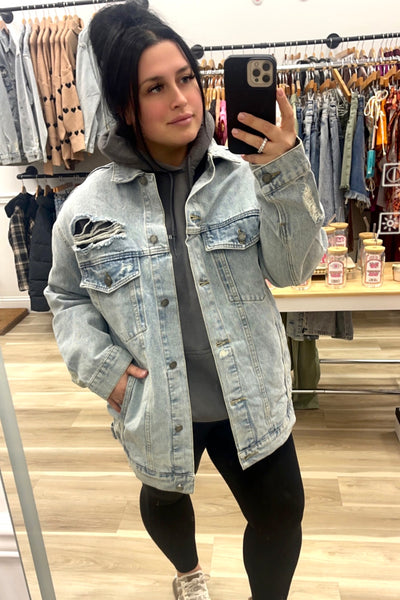 Distressed Denim Jacket