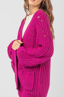 berry oversized cardi