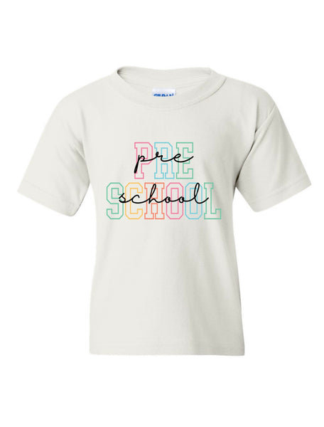 KIDS Pre-School to 5th Grade Script T-Shirt White