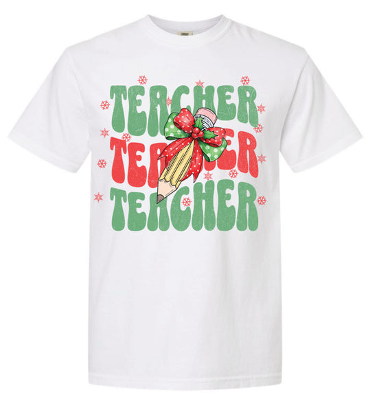 Teacher White Comfort Colors Tee