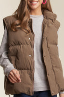 dark khaki cord vest