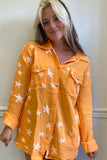 orange star linen shacket