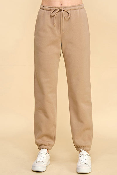 taupe joggers with pockets