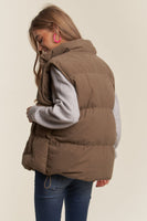 dark khaki cord vest