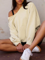 Oversized V Neck Basic Hoodie