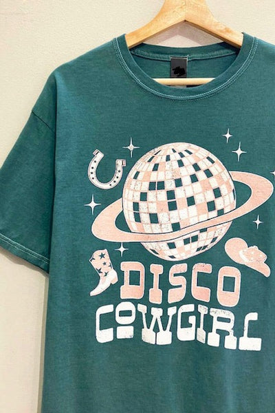 disco cowgirl tee