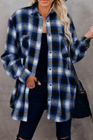 Long Sleeve Plaid Oversized Shirt