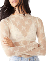 Lace Mock Neck Blouse