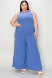 Ribbed Tank and Wide Leg Pants Set