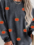 Pumpkin Ribbed Sweatshirt