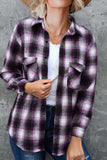 Long Sleeve Plaid Oversized Shirt