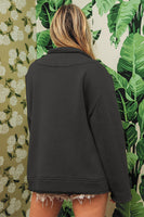 Black Washed Fleece Jacket