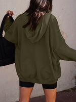 Oversized V Neck Basic Hoodie