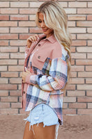 Plaid + Cord Button Up Shacket