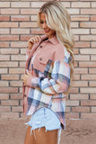 Plaid + Cord Button Up Shacket