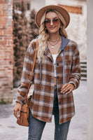 Plaid Hoodie Shacket