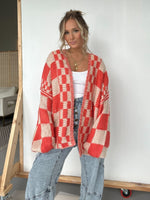 Cozy Checkered Oversized Cardi