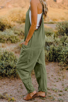 V-Neck Sleeveless Jumpsuit with Pockets