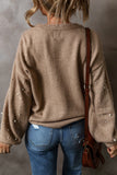 Pearl Detail Long Sleeve Sweater Multiple Colors