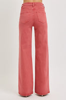 Brick High Rise Tummy Control Wide Leg Jeans