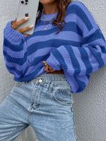 Two-Tone Striped Sweater