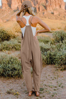 V-Neck Sleeveless Jumpsuit with Pockets