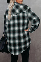 Long Sleeve Plaid Oversized Shirt