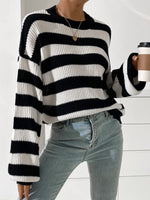 Two-Tone Striped Sweater