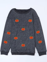 Pumpkin Ribbed Sweatshirt