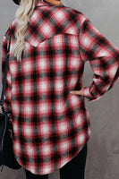 Long Sleeve Plaid Oversized Shirt