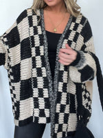 Cozy Checkered Oversized Cardi