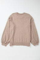 Pearl Detail Long Sleeve Sweater