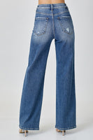 High Waist Girlfriend Style Medium Wash Denim