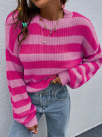 Two-Tone Striped Sweater