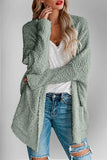 Popcorn Open Long Sleeve Cardigan