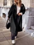 Long Black Coat with Pockets