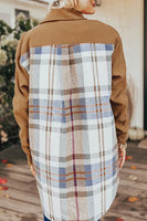 Pocketed Plaid Long Sleeve Mini Dress or Long Shacket