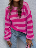 Two-Tone Striped Sweater