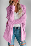 Popcorn Open Long Sleeve Cardigan