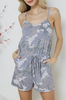 Grey Wash Camo Romper